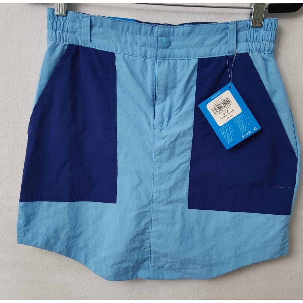 Columbia Women's Summerdry Skort Size S/P Color Dark‎ Blue And Light Blue - Picture 12 of 13